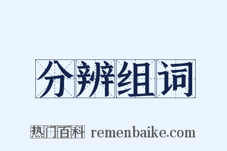 分辨组词是什么意思的图片